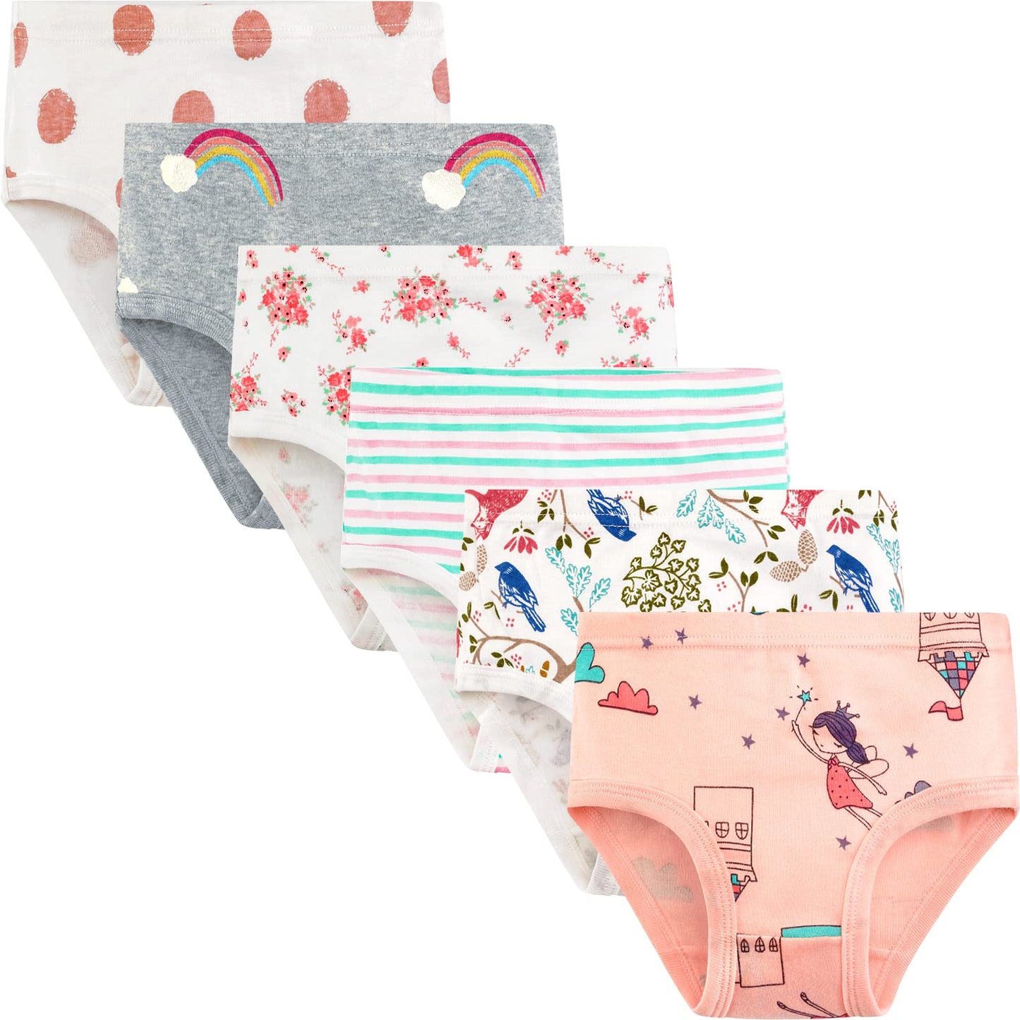 SYNPOS Toddler Soft Cotton Panties (6-Pack)