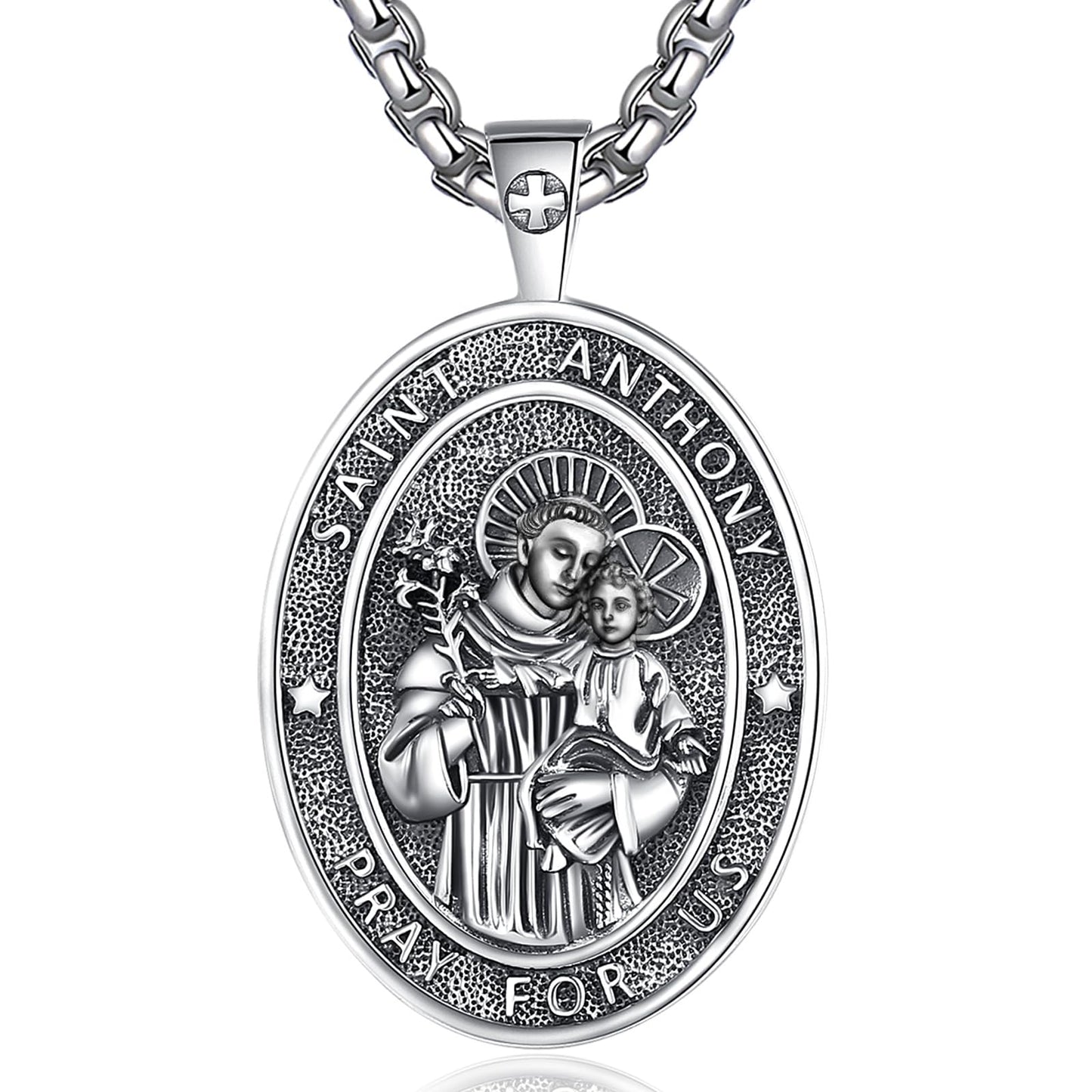 EUDORA 925 Sterling Silver Prayer Necklace