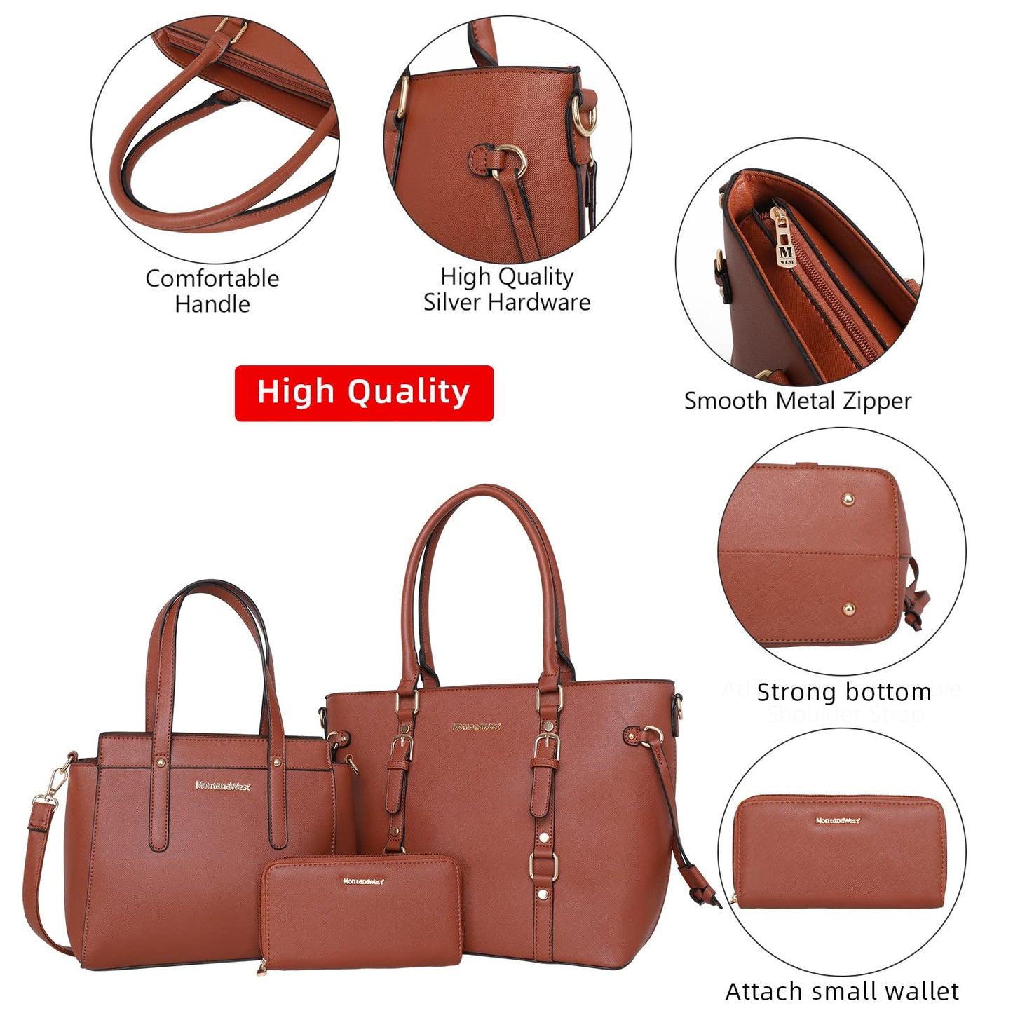 Montana West 3-Piece Handbag