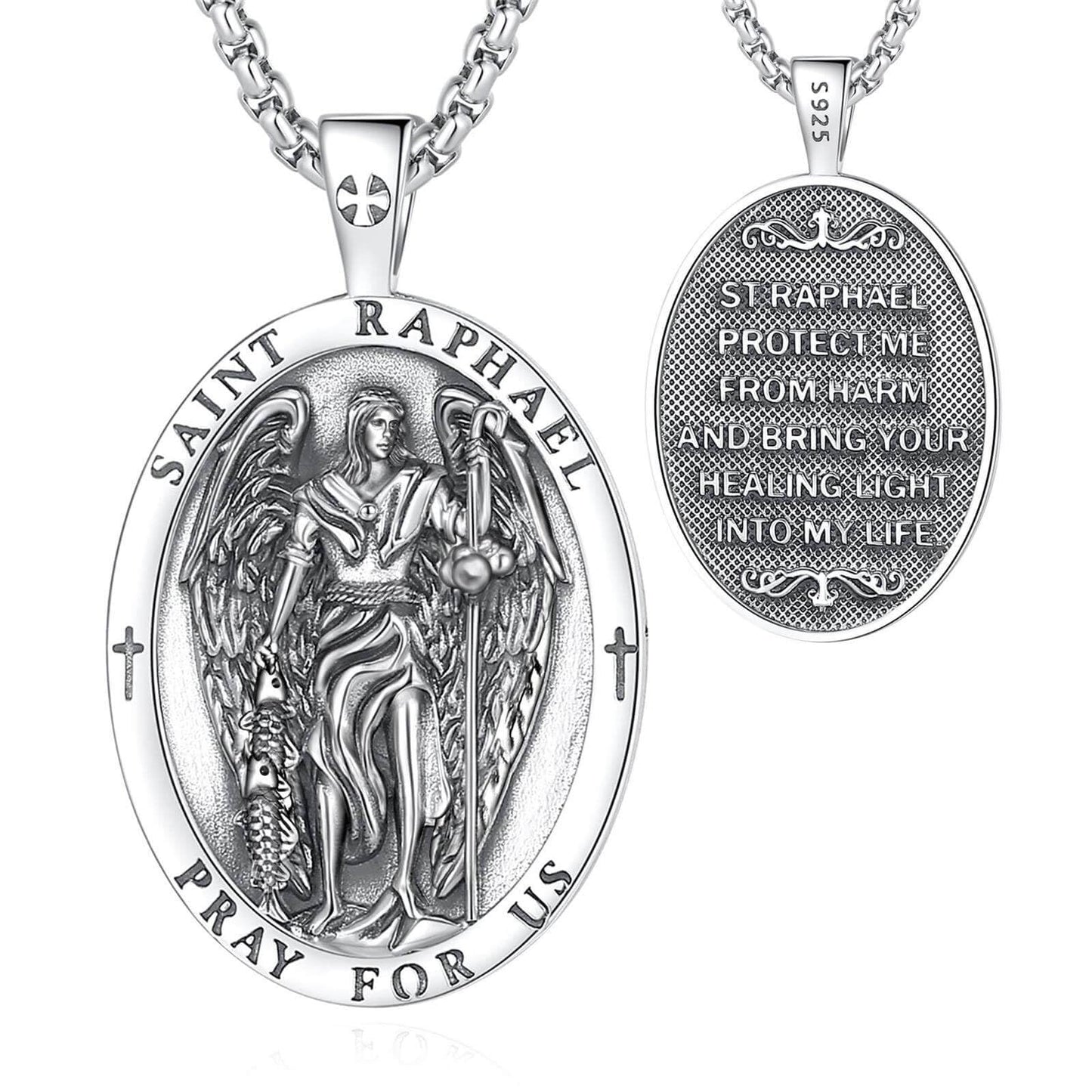 EUDORA 925 Sterling Silver Prayer Necklace