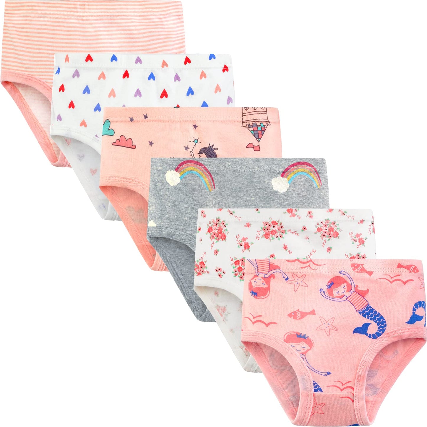 SYNPOS Toddler Soft Cotton Panties (6-Pack)