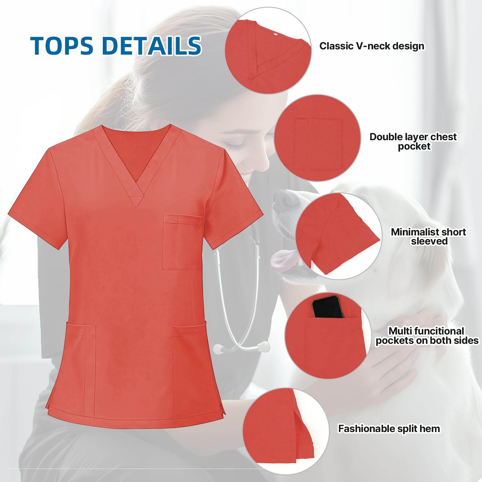 Jogger Scrub Set W/ V-Neck Top - Purcell's Clothing Company