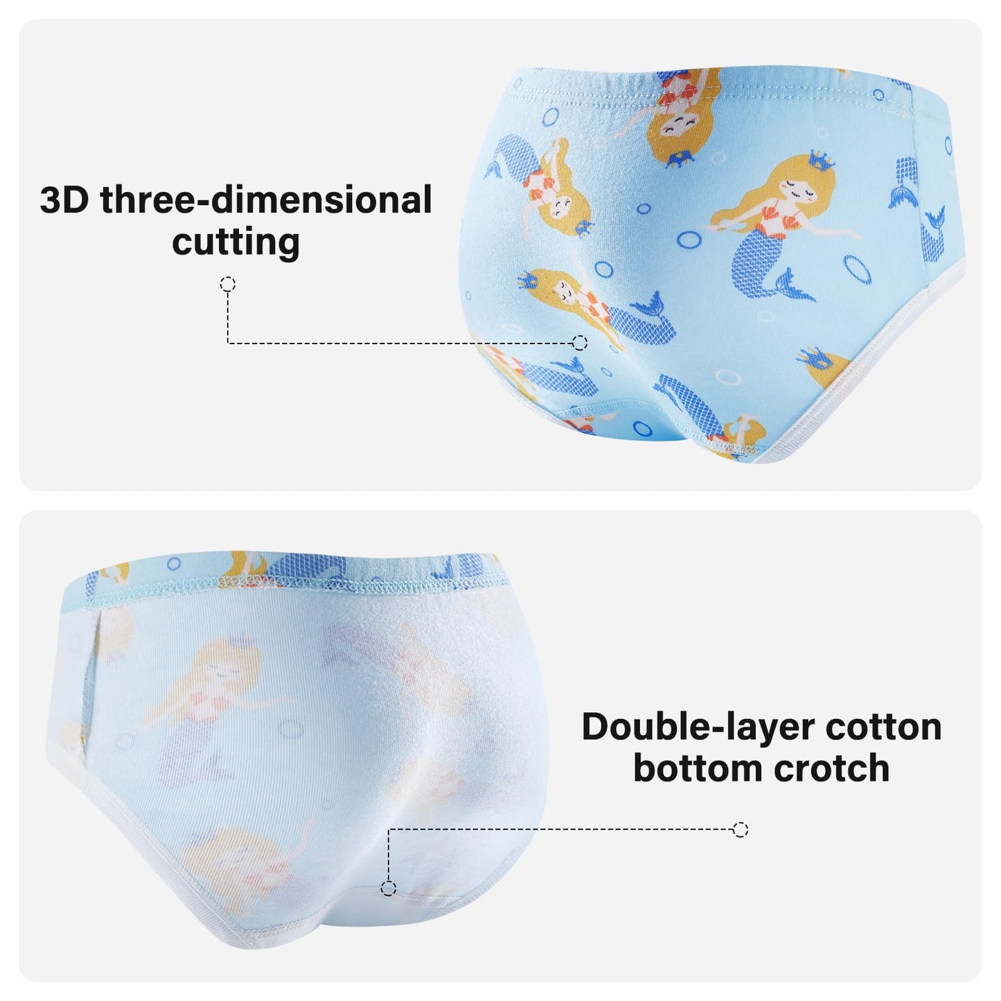 SYNPOS Toddler Soft Cotton Panties (6-Pack)