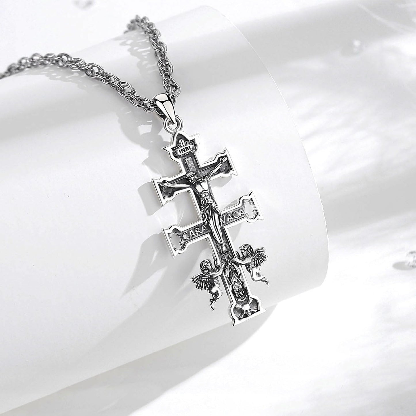 EUDORA 925 Sterling Silver Prayer Necklace