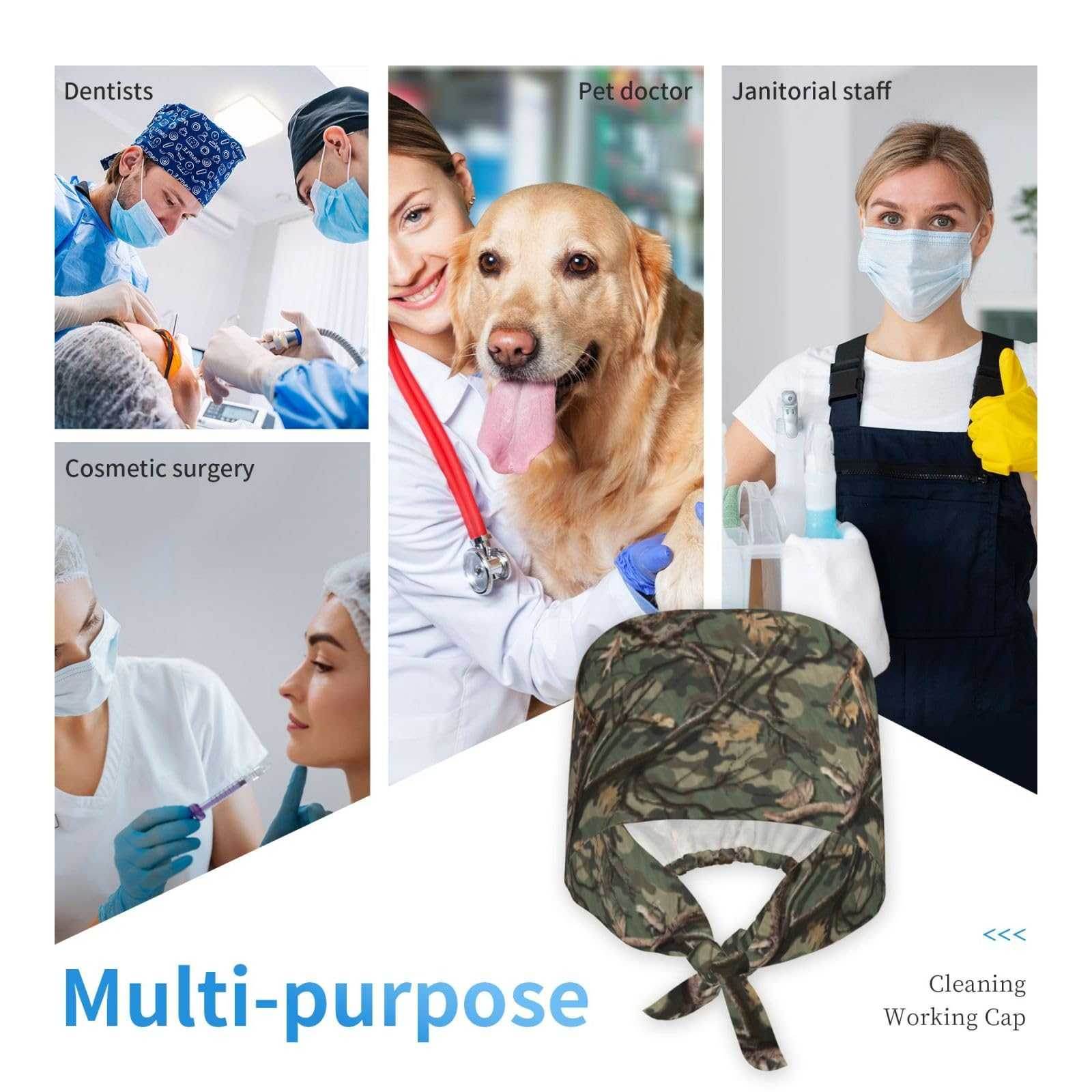 Unisex Adjustable Scrub Cap W/ Elastic - Purcell's Clothing Company