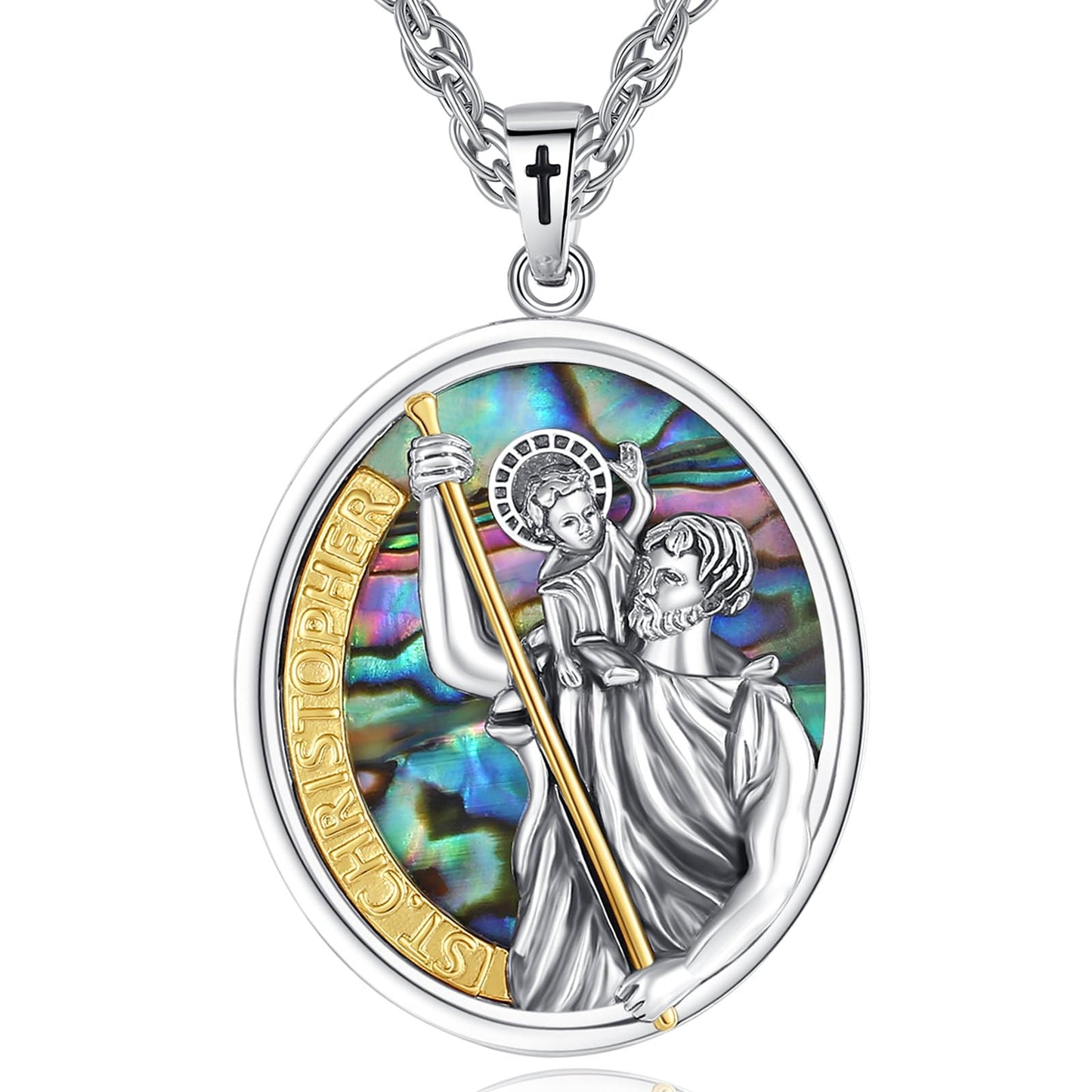 EUDORA 925 Sterling Silver Prayer Necklace