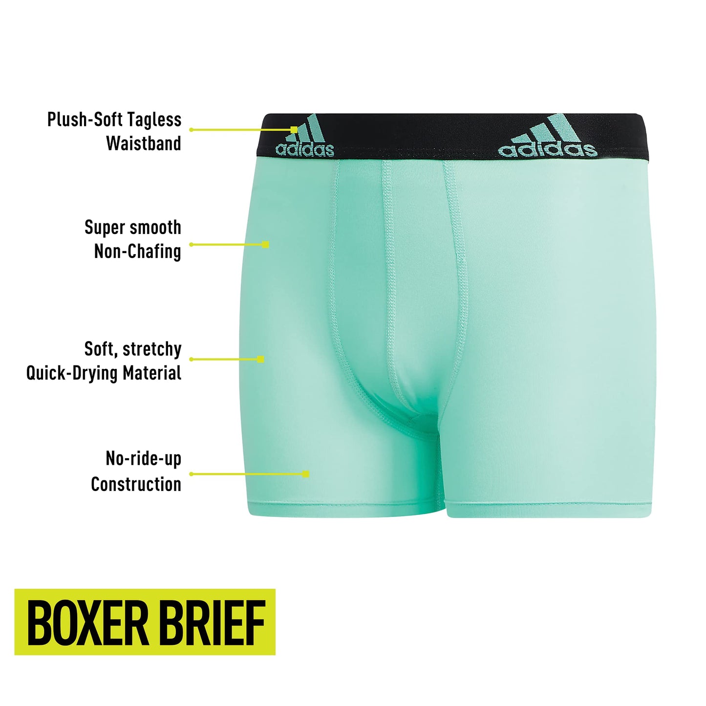 Adidas Athletic Fit Microfiber Boxer Brief (4 - Pack) - Purcell's Clothing Company - 