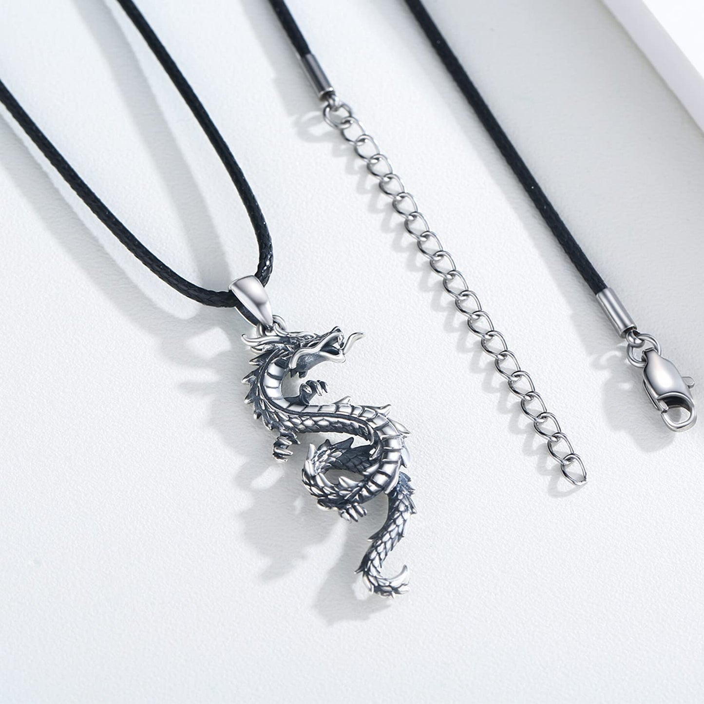 925 Sterling Silver Dragon Necklace