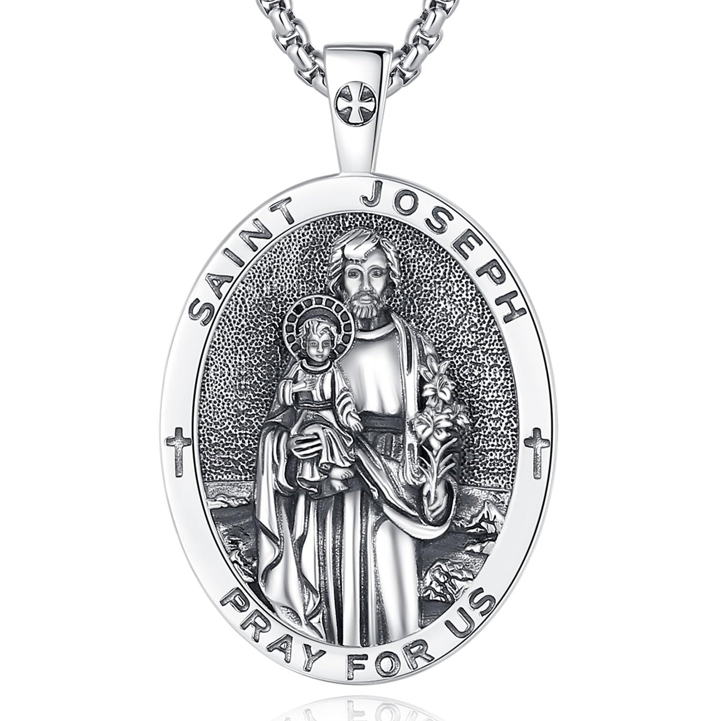 EUDORA 925 Sterling Silver Prayer Necklace