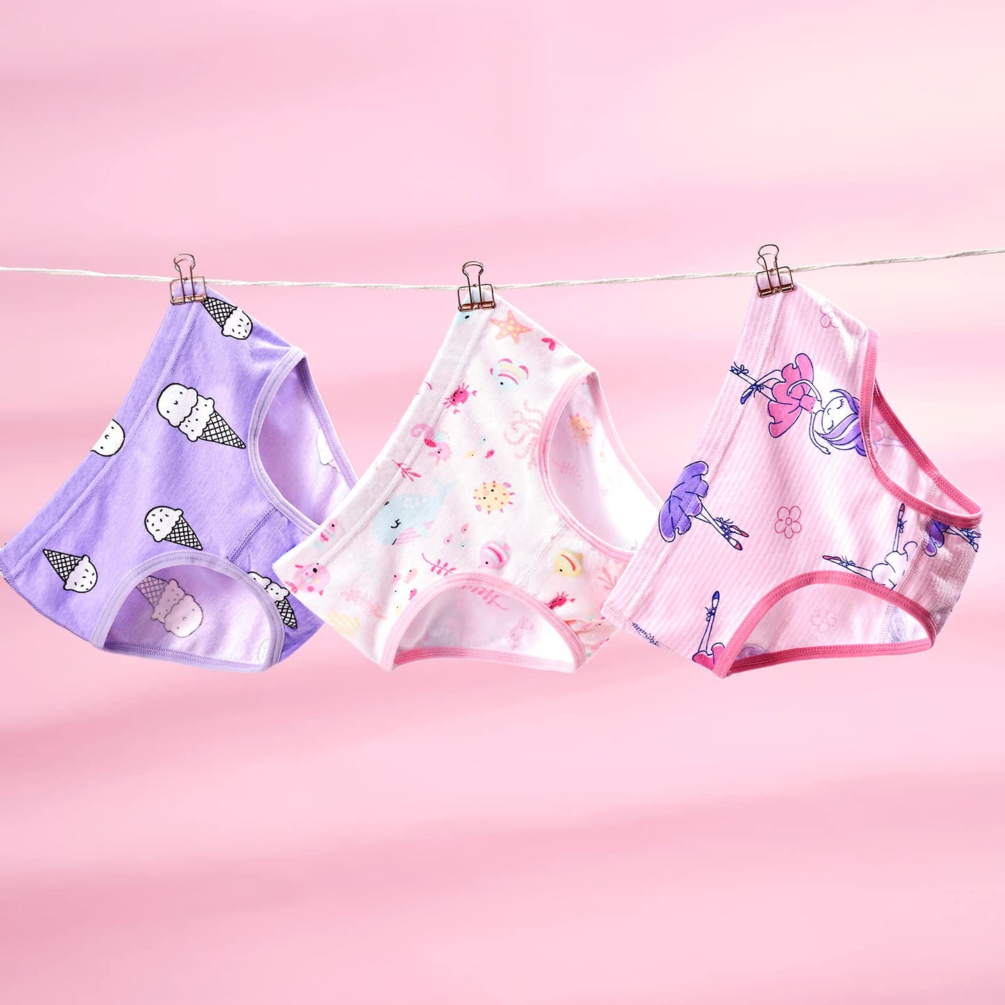 SYNPOS Toddler Soft Cotton Panties (6-Pack)