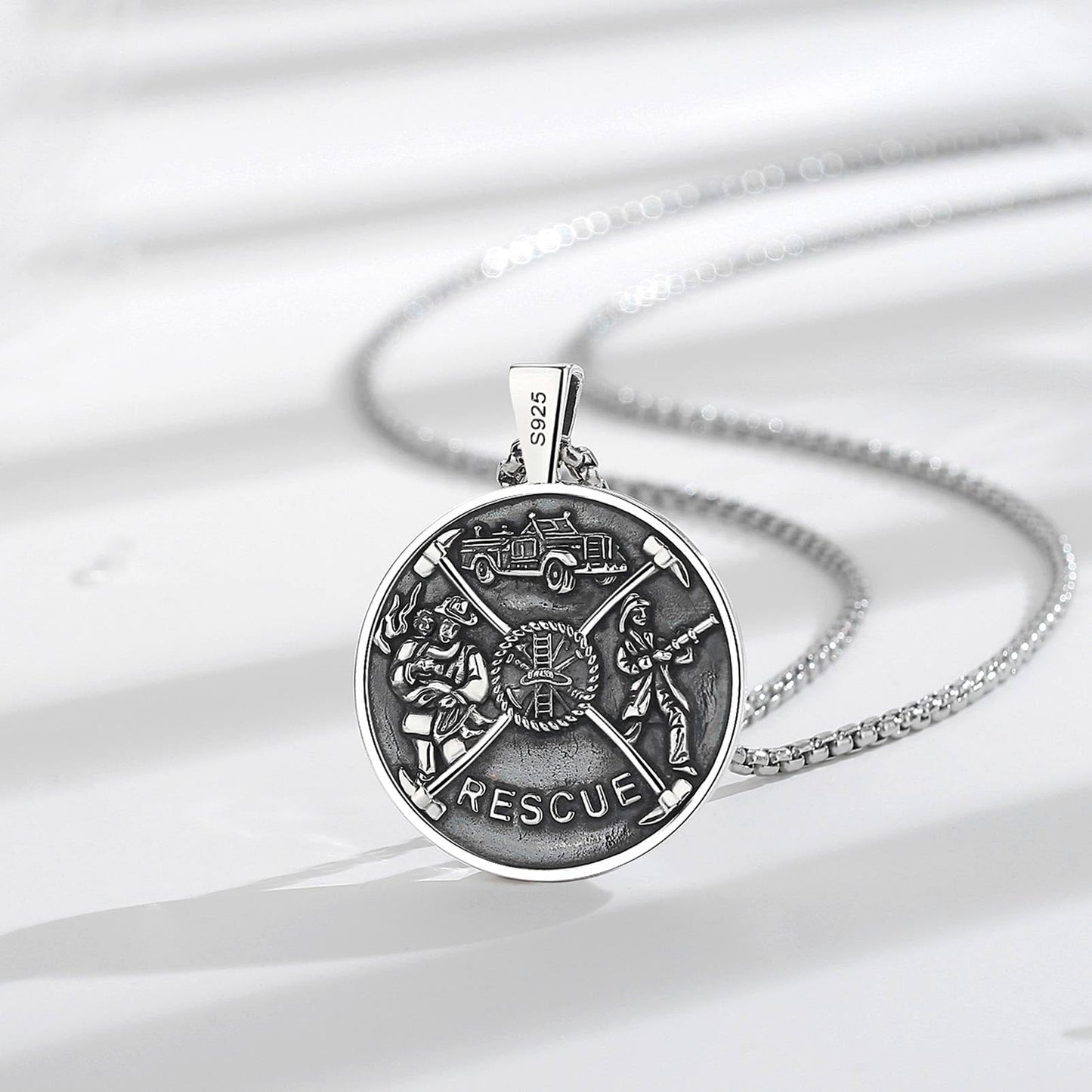 EUDORA 925 Sterling Silver Prayer Necklace