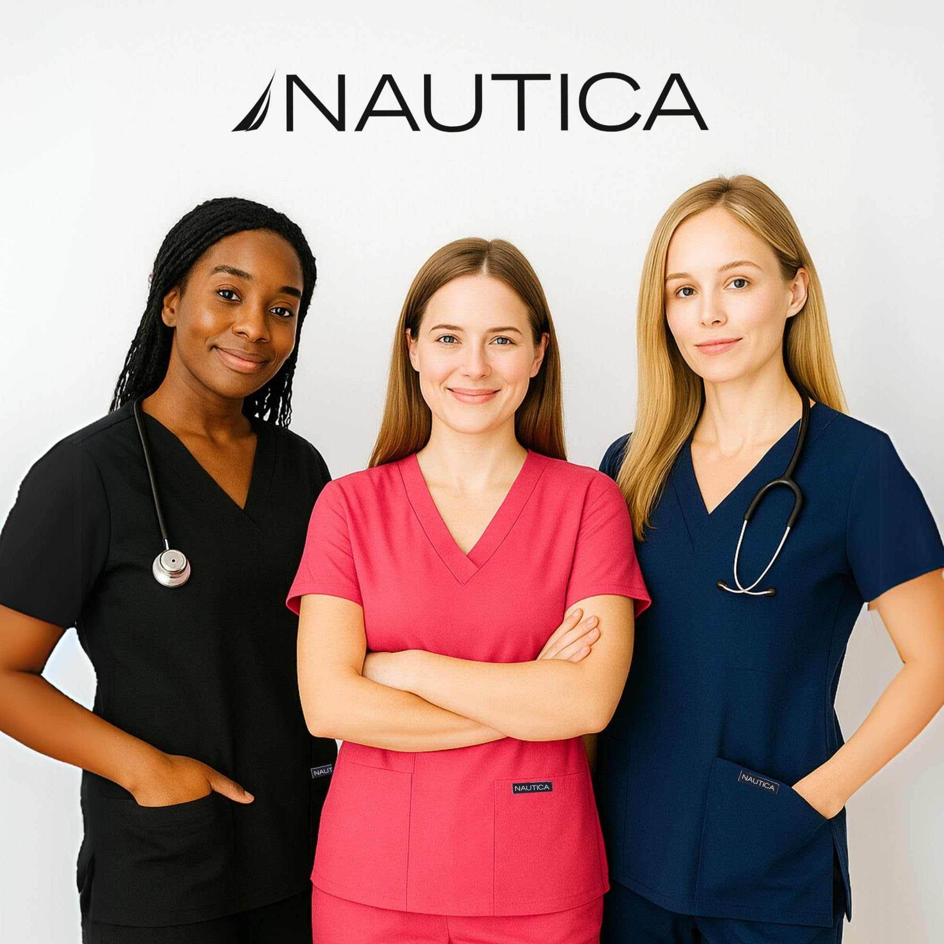 Nautica Scrub Top - V-Neck 3 Pocket - Purcell's Clothing Company