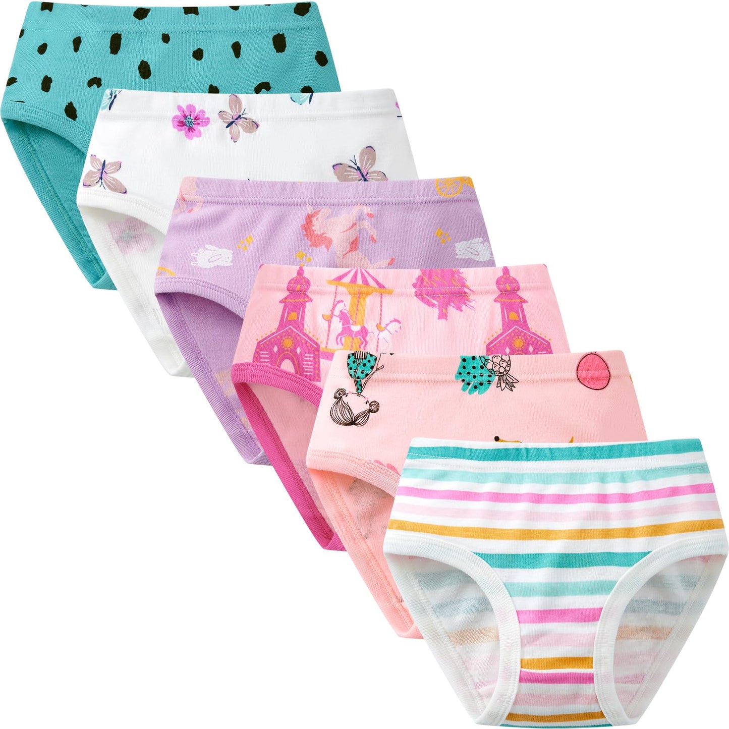 SYNPOS Toddler Soft Cotton Panties (6-Pack)