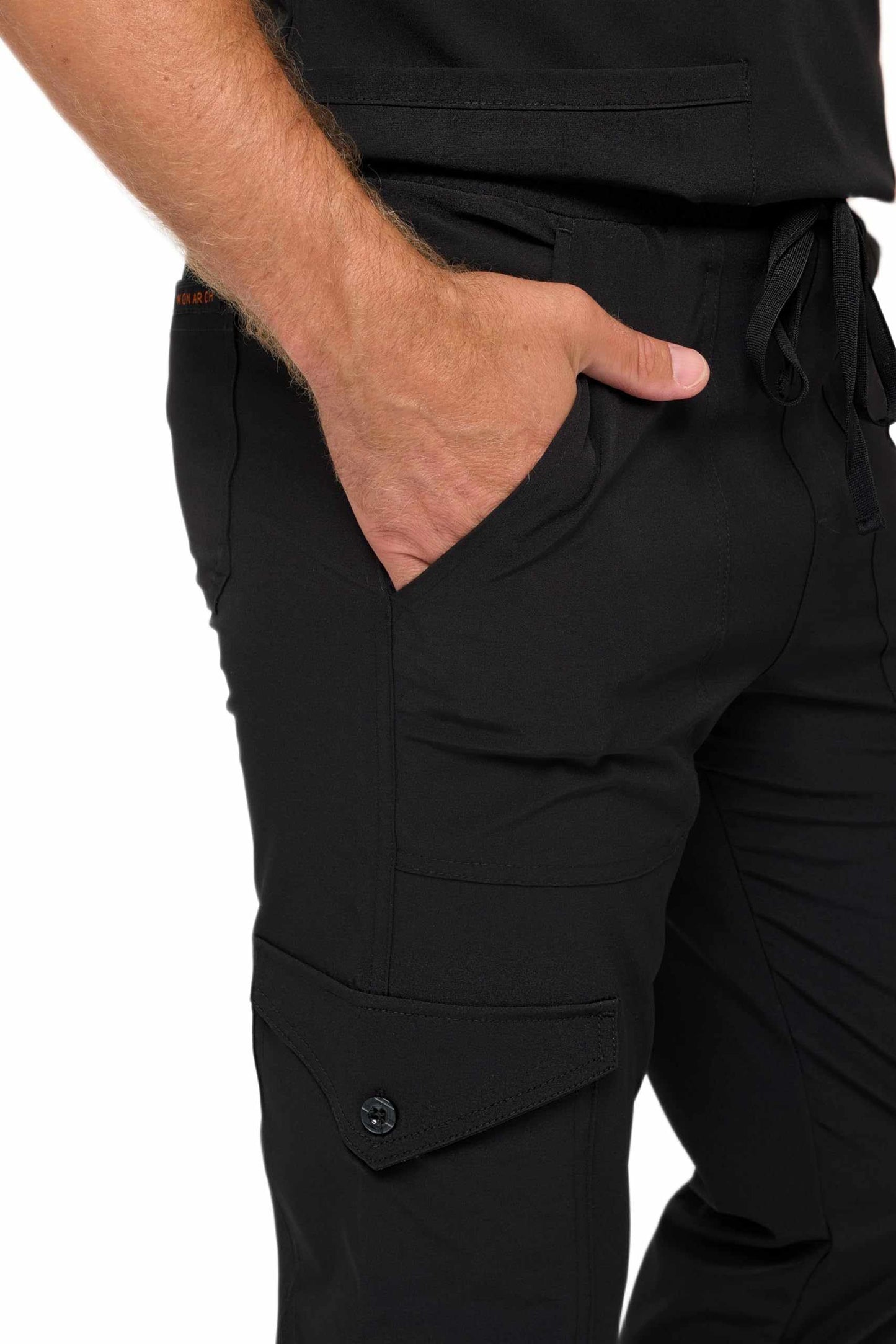 Multi-Pocket Cargo Scrub Set