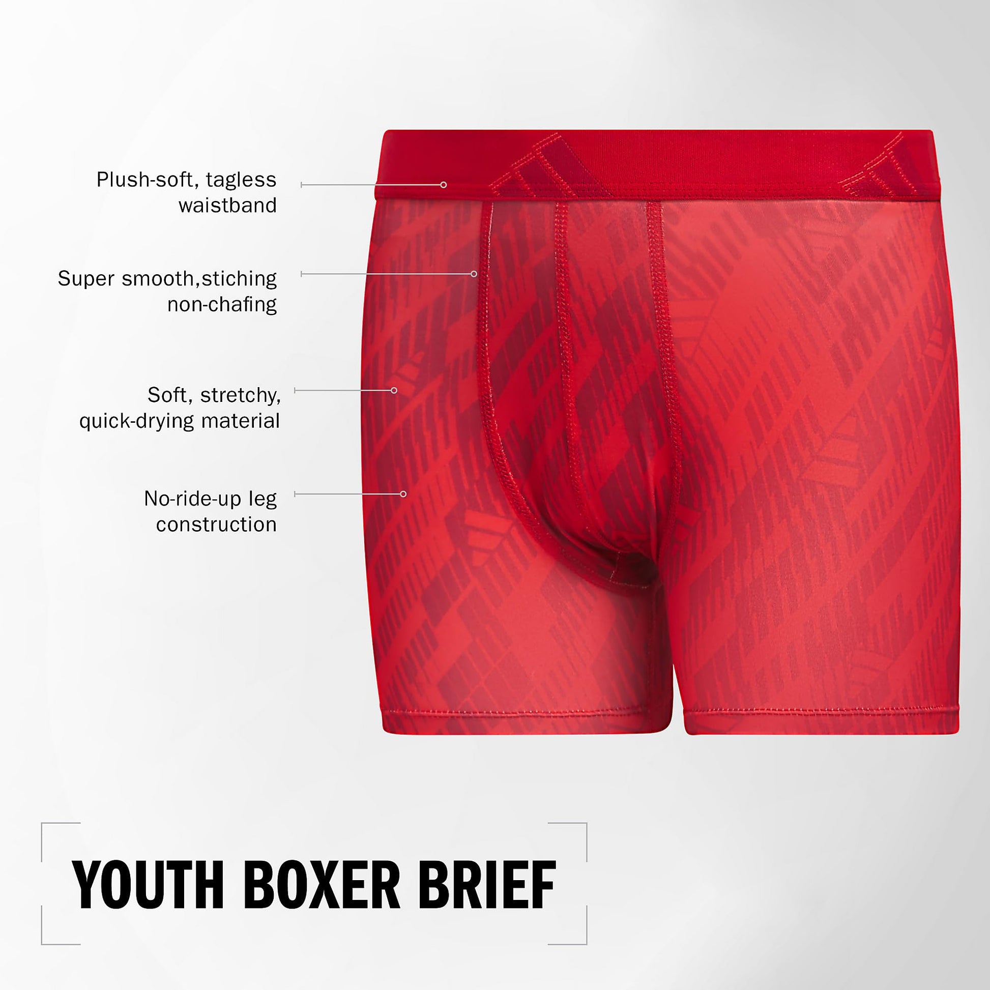 Adidas Athletic Fit Microfiber Boxer Brief (4 - Pack) - Purcell's Clothing Company - 