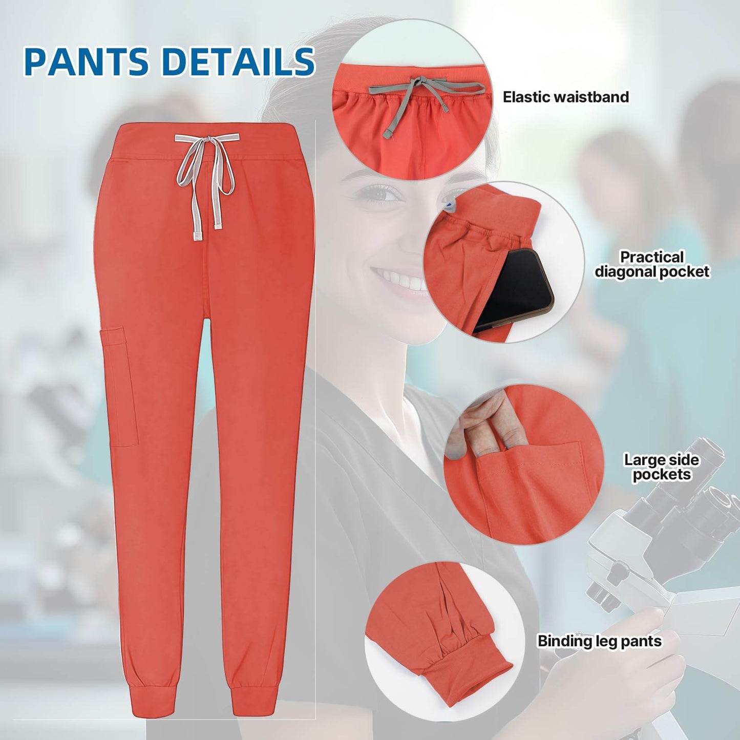 Jogger Scrub Set W/ V-Neck Top - Purcell's Clothing Company