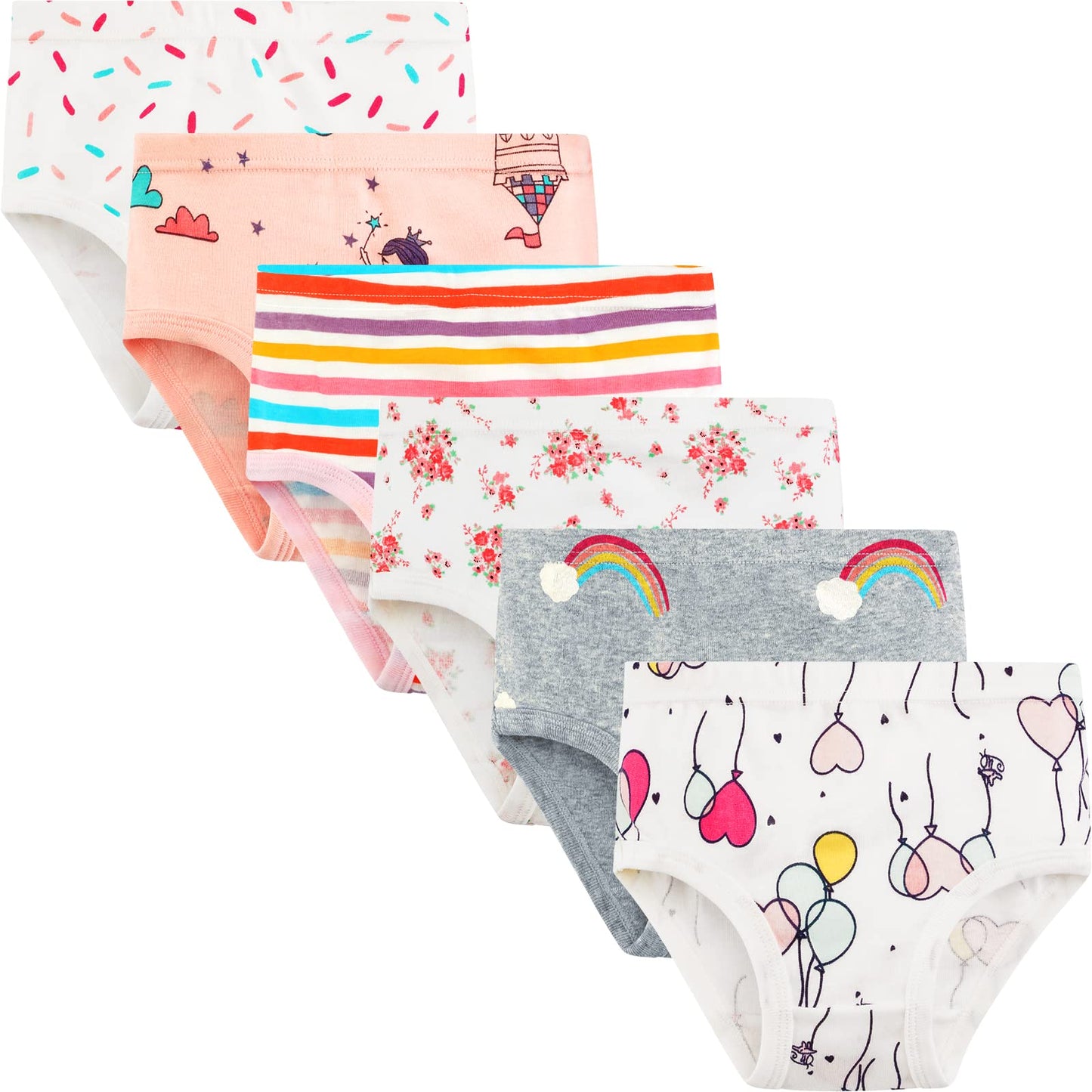 SYNPOS Toddler Soft Cotton Panties (6-Pack)