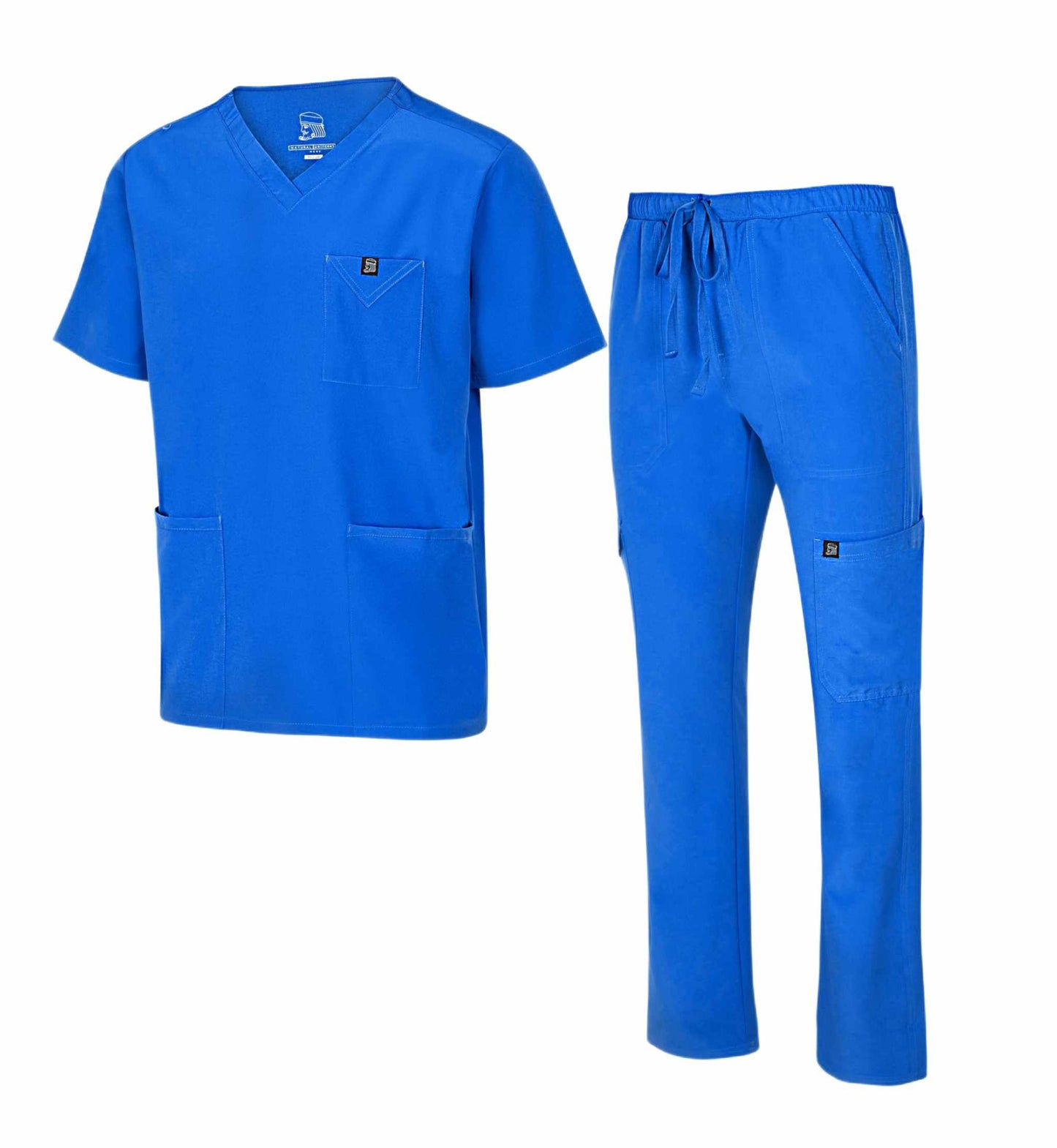 Multi-Pocket Cargo Scrub Set