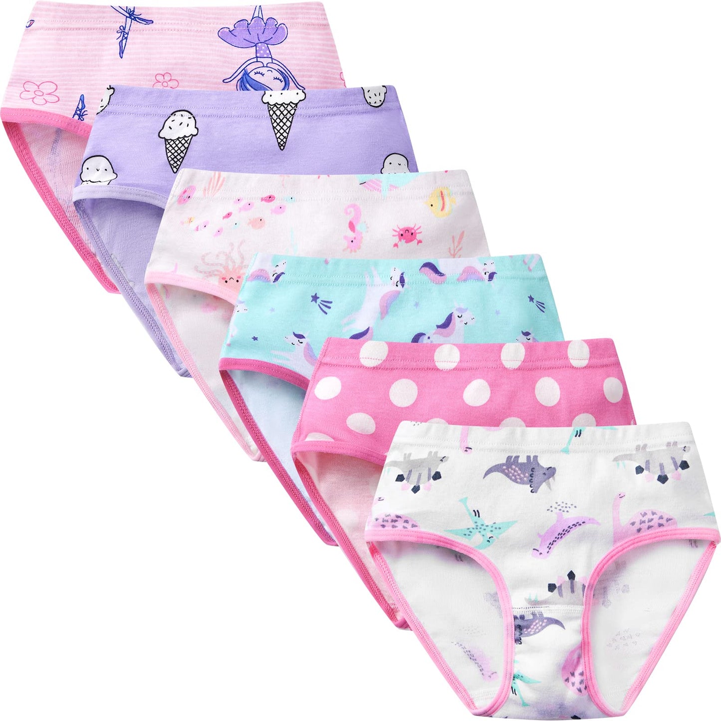 SYNPOS Toddler Soft Cotton Panties (6-Pack)