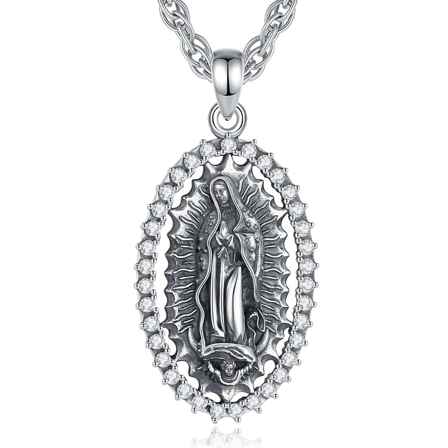 EUDORA 925 Sterling Silver Prayer Necklace