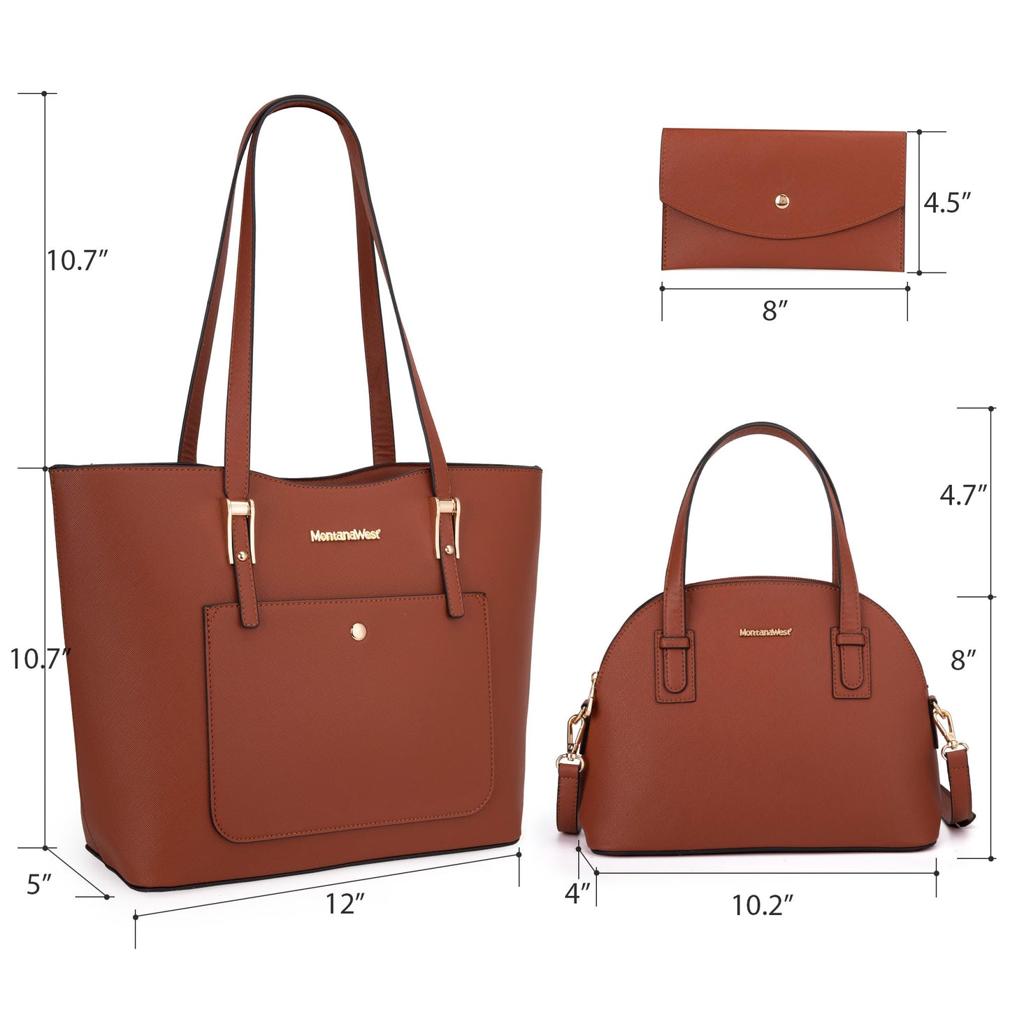 Montana West 3-Piece Handbag