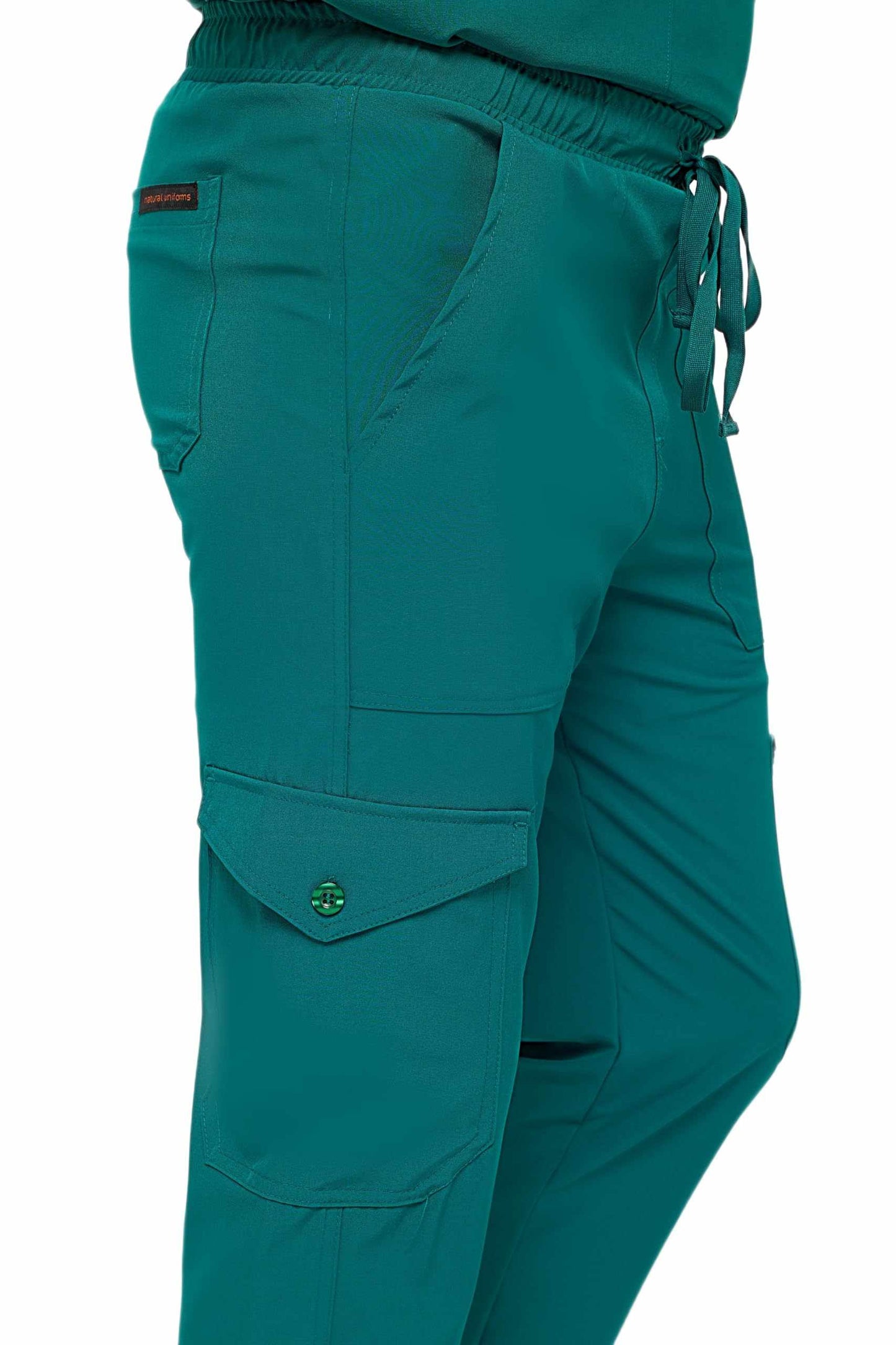 Multi-Pocket Cargo Scrub Set