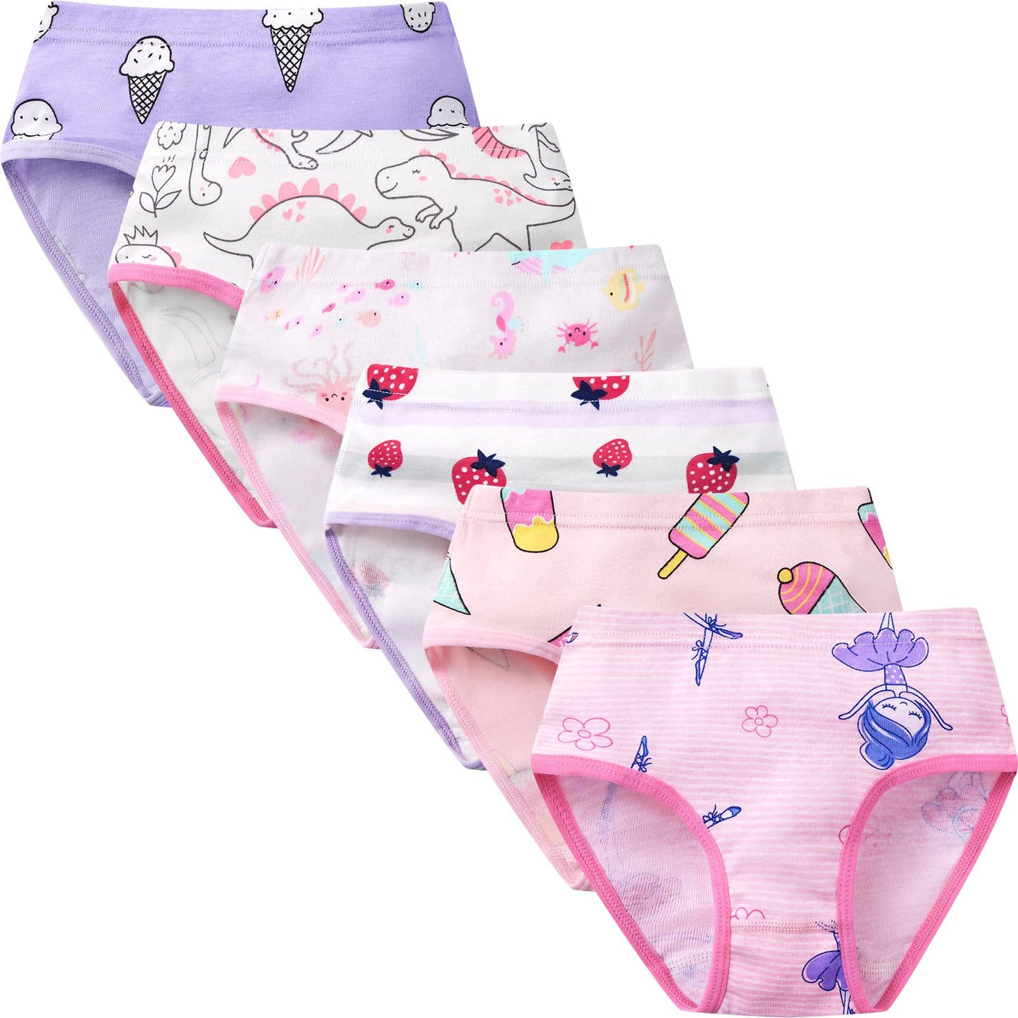 SYNPOS Toddler Soft Cotton Panties (6-Pack)