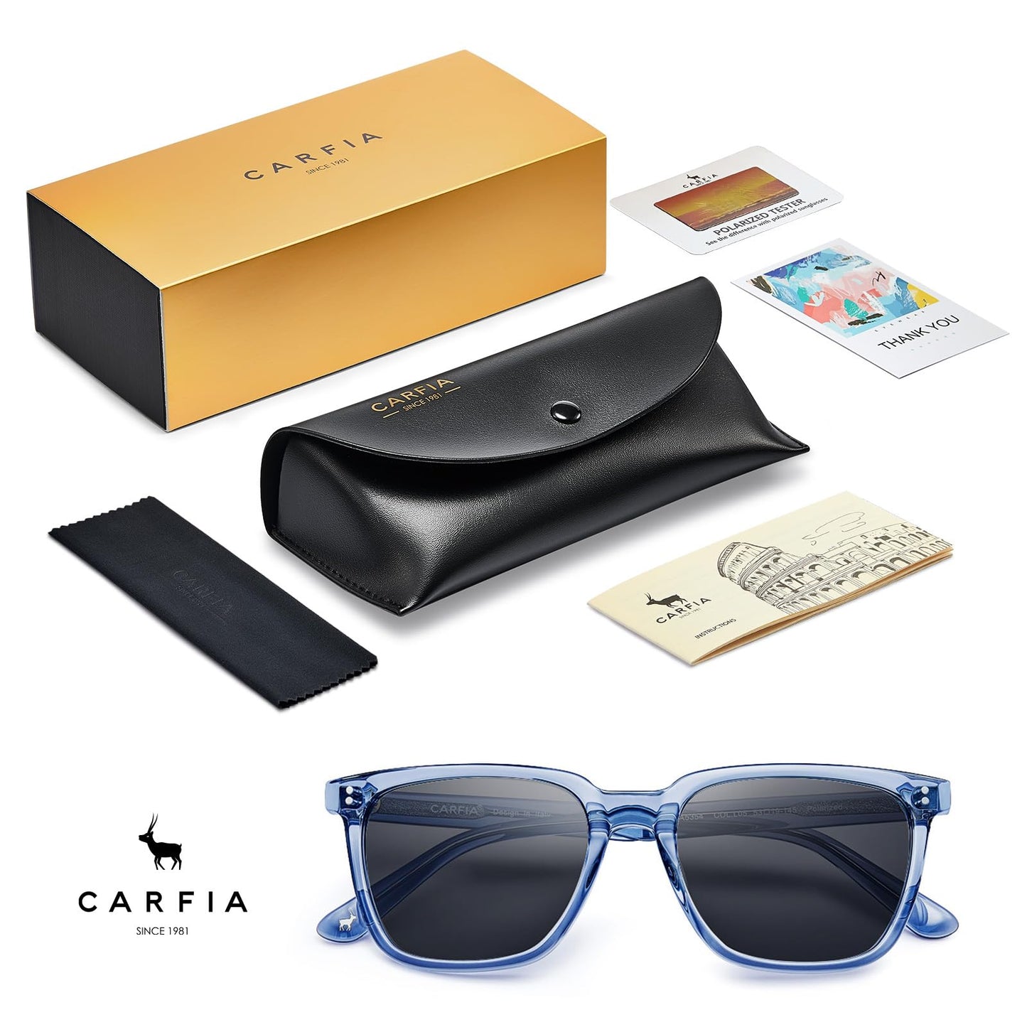 CARFIA Polarized Sunglasses UV400 Protection - Purcell's Clothing Company - 