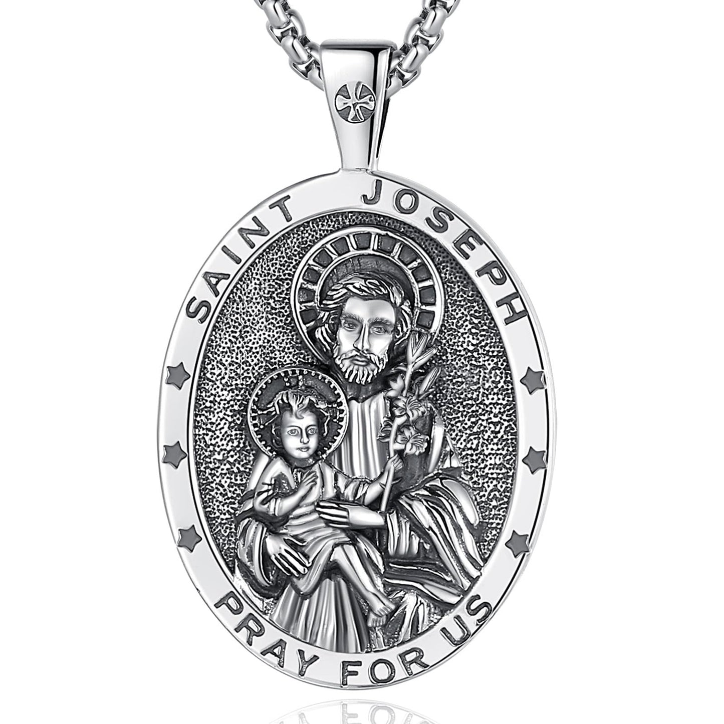 EUDORA 925 Sterling Silver Prayer Necklace