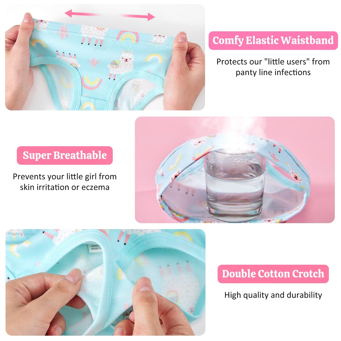 SYNPOS Toddler Soft Cotton Panties (6-Pack)