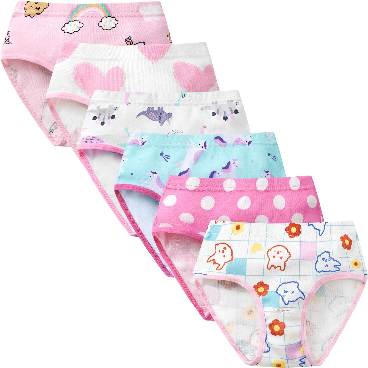 SYNPOS Toddler Soft Cotton Panties (6-Pack)