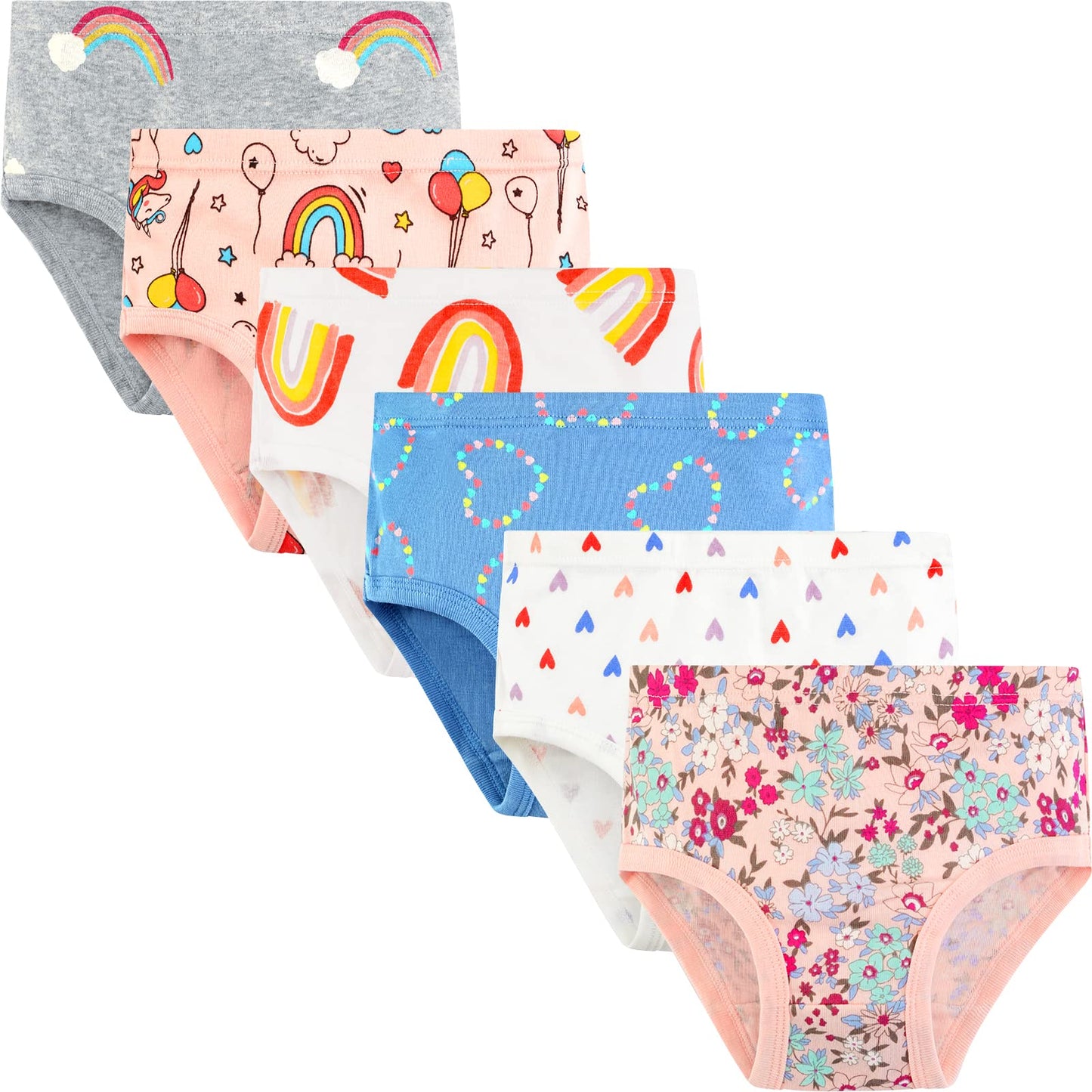 SYNPOS Toddler Soft Cotton Panties (6-Pack)