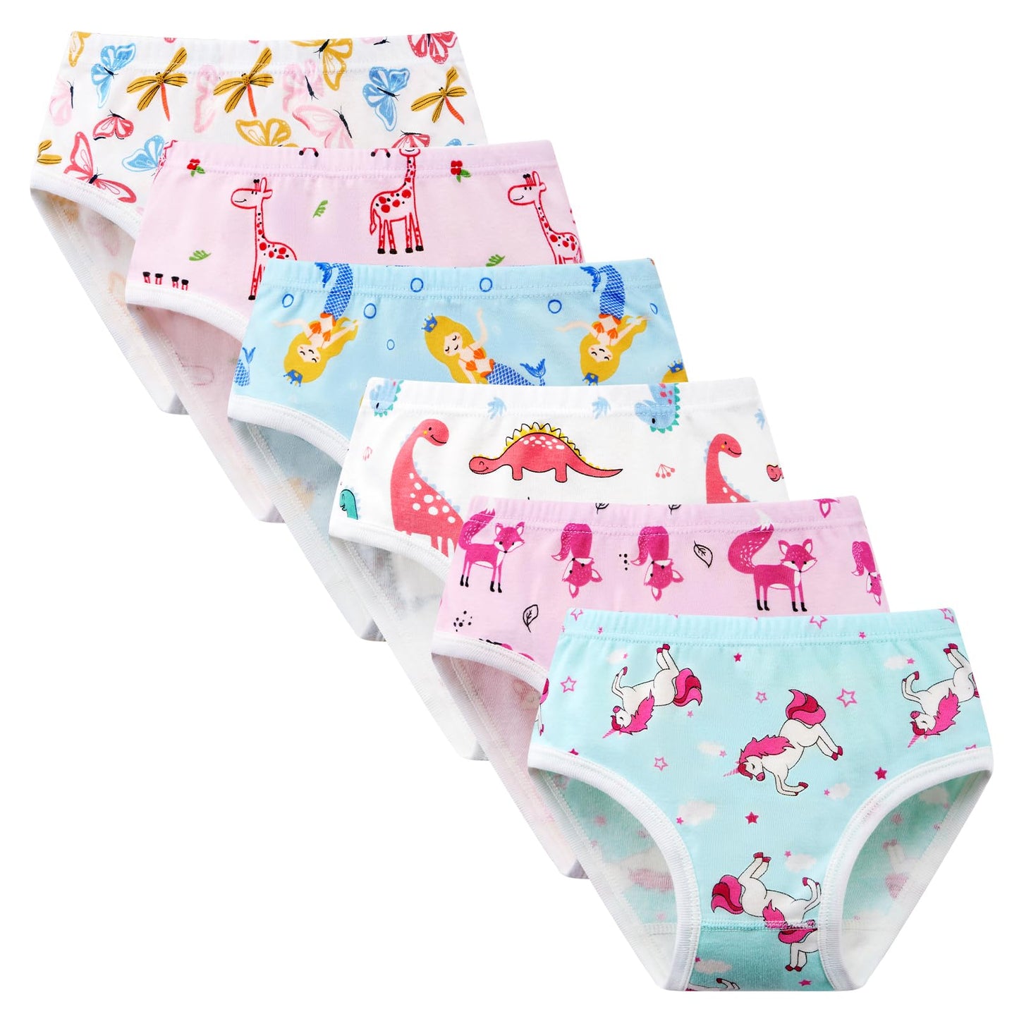 SYNPOS Toddler Soft Cotton Panties (6-Pack)