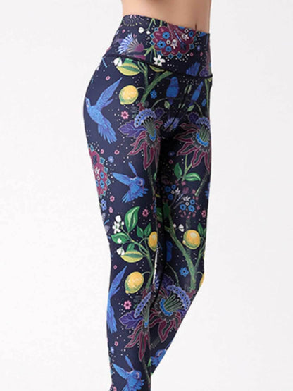 Printed High Waist Active Leggings - Purcell's Clothing Company