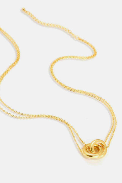 Linked Ring Pendant Chain Necklace - Purcell's Clothing Company