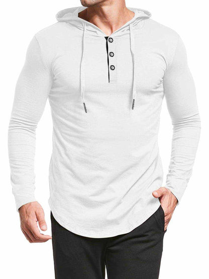 Men's Plus Size Drawstring Long Sleeve Hoodie - Purcell's Clothing Company