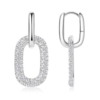 2.16 Carat Moissanite 925 Sterling Silver Earrings - Purcell's Clothing Company