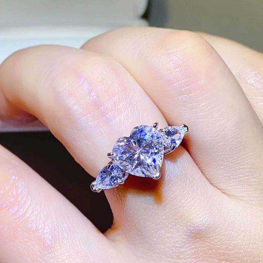 3 Carat Moissanite 925 Sterling Silver Ring - Purcell's Clothing Company