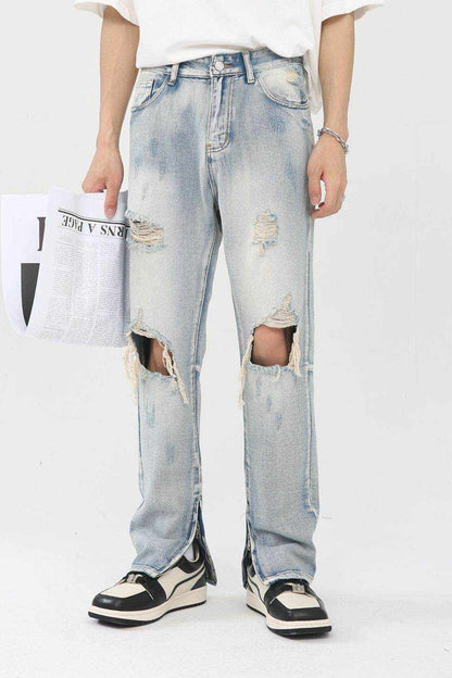 Men's Distressed Slit Jeans - Purcell's Clothing Company
