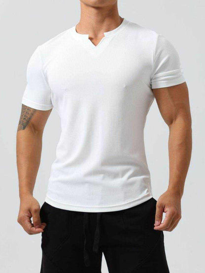 Notched Short Sleeve T-Shirt - Purcell's Clothing Company