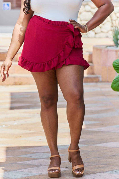 GeeGee Remember Me Plus Size Ruffled Hem Skort - Purcell's Clothing Company