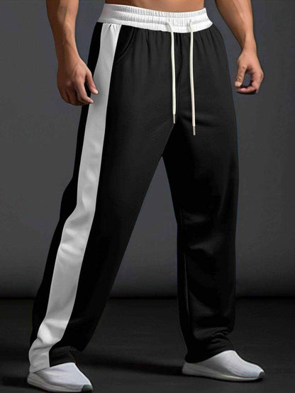 Drawstring Contrast Wide Leg Pants - Purcell's Clothing Company