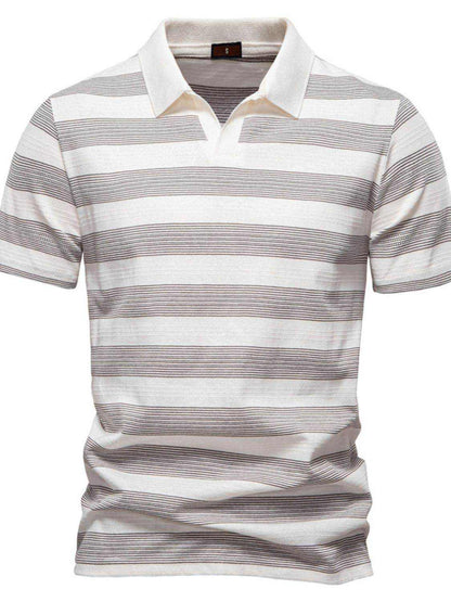Contrast Striped Short Sleeve Polo - Purcell's Clothing Company