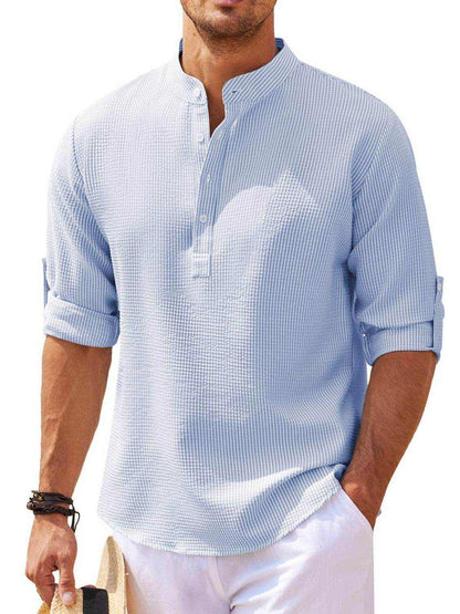 Half Button Long Sleeve Shirt - Purcell's Clothing Company