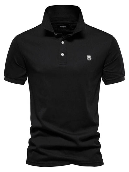 Embroidered Collared Short Sleeve Polo - Purcell's Clothing Company