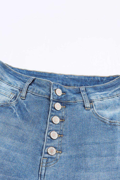 High Waist Button Fly Flared Jeans - Purcell's Clothing Company
