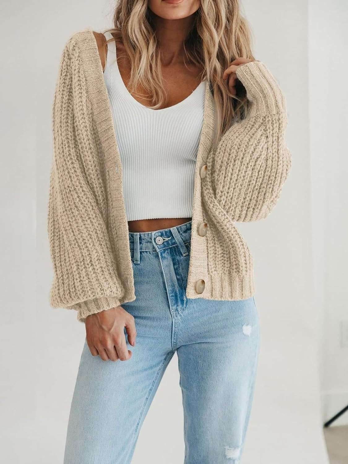 Button Up Long Sleeve Cardigan - Purcell's Clothing Company