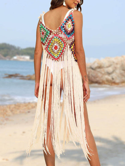 Fringe Spaghetti Strap Cover-Up - Purcell's Clothing Company