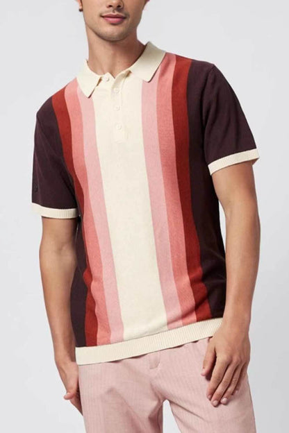 Contrast Striped Short Sleeve Polo - Purcell's Clothing Company