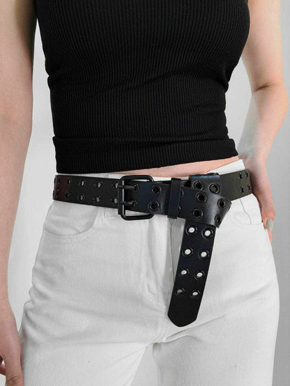 Grommet PU Leather Belt - Purcell's Clothing Company
